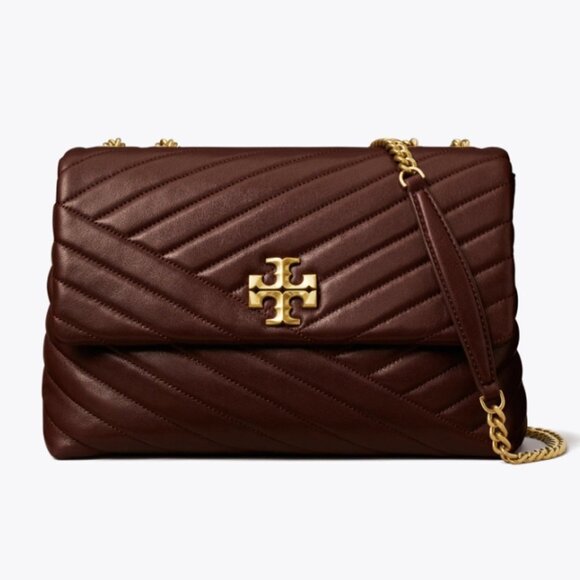 Tory Burch | Chain, Chevron Pattern, Leather, Kira, Logo, Color: Tempranillo - Picture 2 of 12